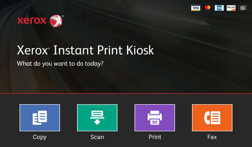 user interface, Instant Print Kiosk, Xerox, Office Experts, Lexington, OH, Ohio