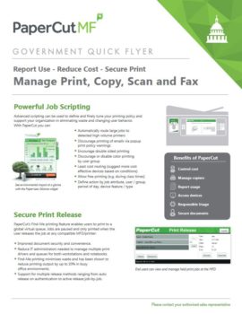Government Flyer Cover, Papercut MF, Office Experts, Lexington, OH, Ohio